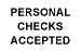 Personal Checks Accepted